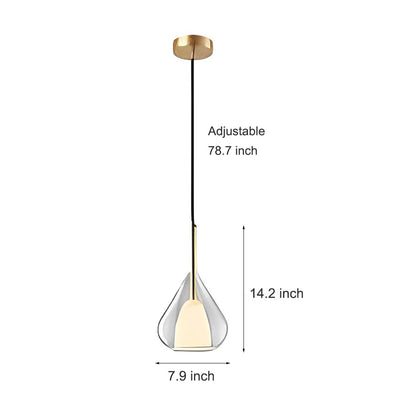 Raindrop Creative Double Layers Glass Nordic Pendant Lights Small Chandelier