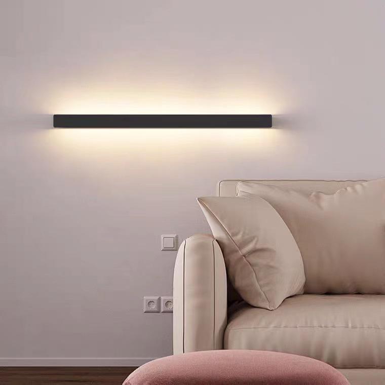 Waterproof Long Strip LED Wall Lamp Outdoor Wall Lights Black Porch Lights