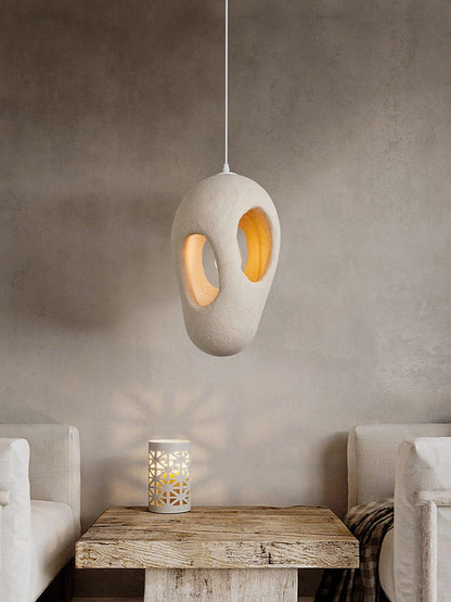 Hand-Built White Droplight Pendant Lamp