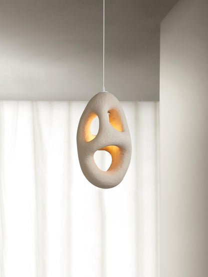 Hand-Built White Droplight Pendant Lamp