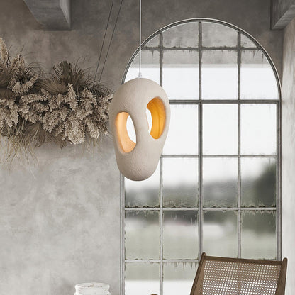 Hand-Built White Droplight Pendant Lamp