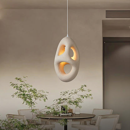 Hand-Built White Droplight Pendant Lamp