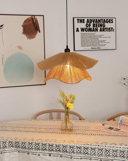 Handmade Straw Hat Hanging light Pendant Lamp