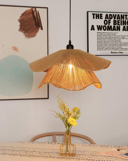 Handmade Straw Hat Hanging light Pendant Lamp