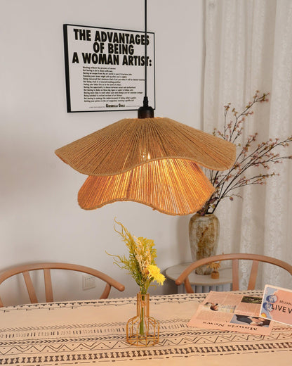 Handmade Straw Hat Hanging light Pendant Lamp