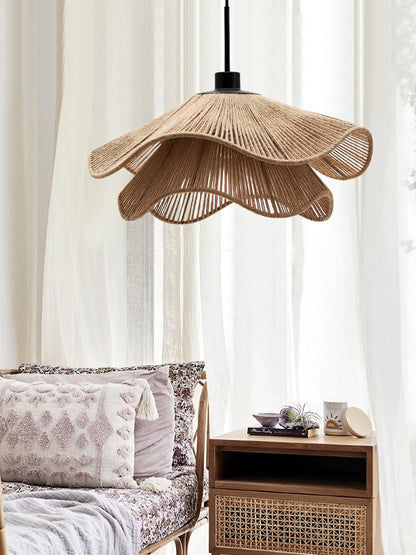 Handmade Straw Hat Hanging light Pendant Lamp