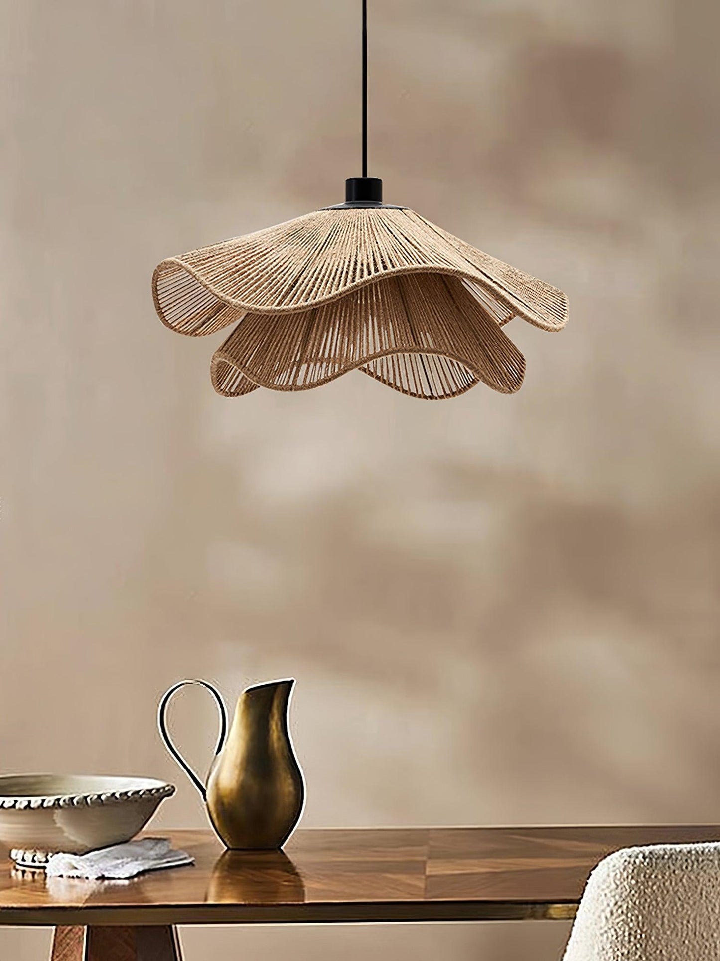 Handmade Straw Hat Hanging light Pendant Lamp