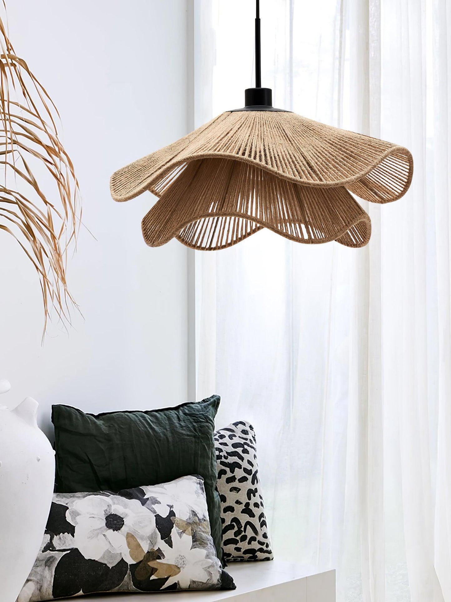 Handmade Straw Hat Hanging light Pendant Lamp