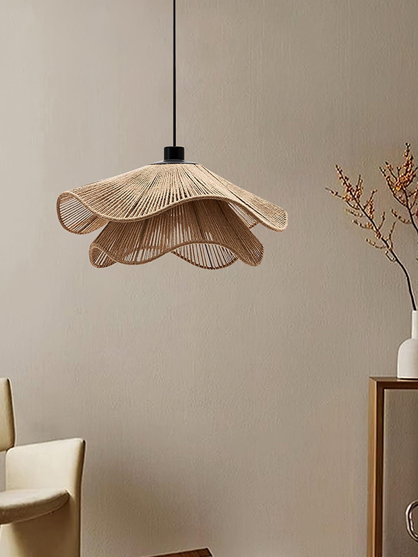 Handmade Straw Hat Hanging light Pendant Lamp