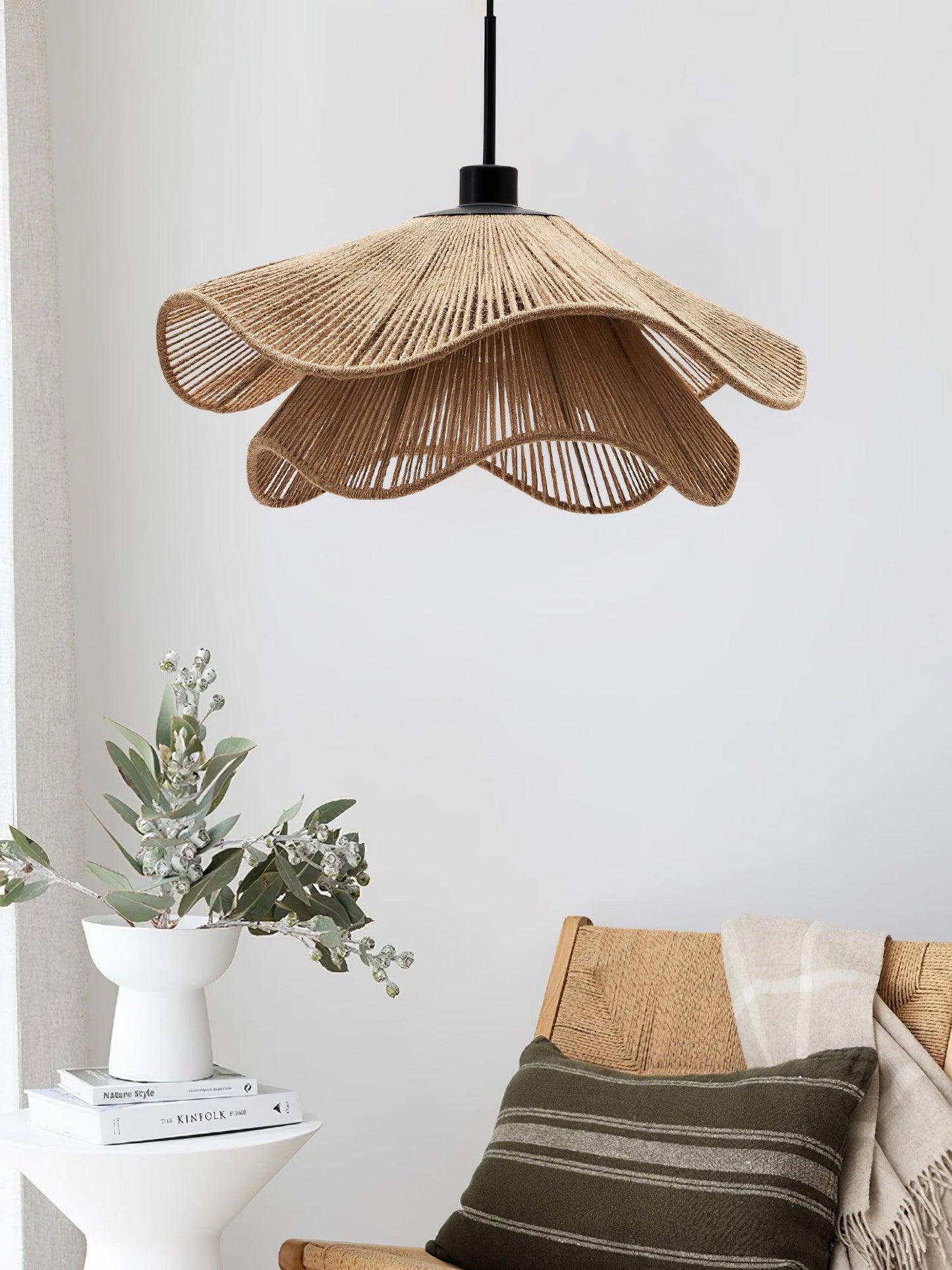 Handmade Straw Hat Hanging light Pendant Lamp