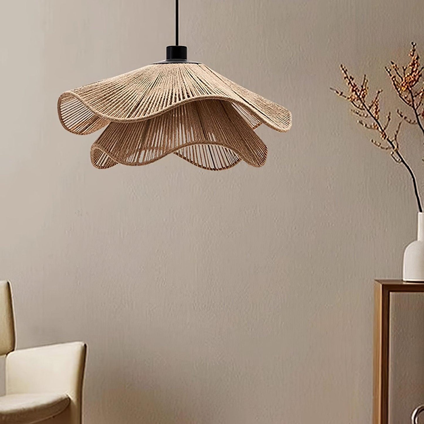 Handmade Straw Hat Hanging light Pendant Lamp