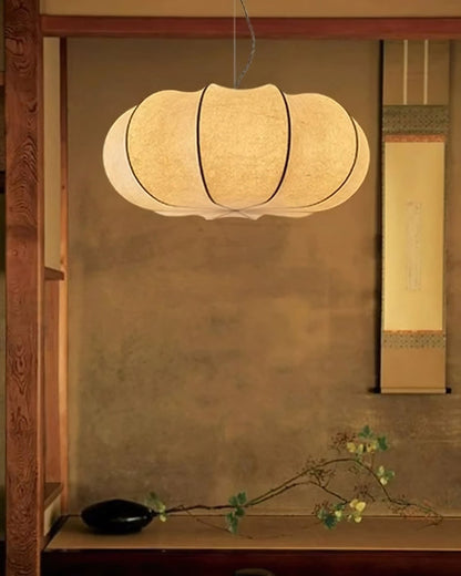 Oblate Silk Droplight Pendant Lamp