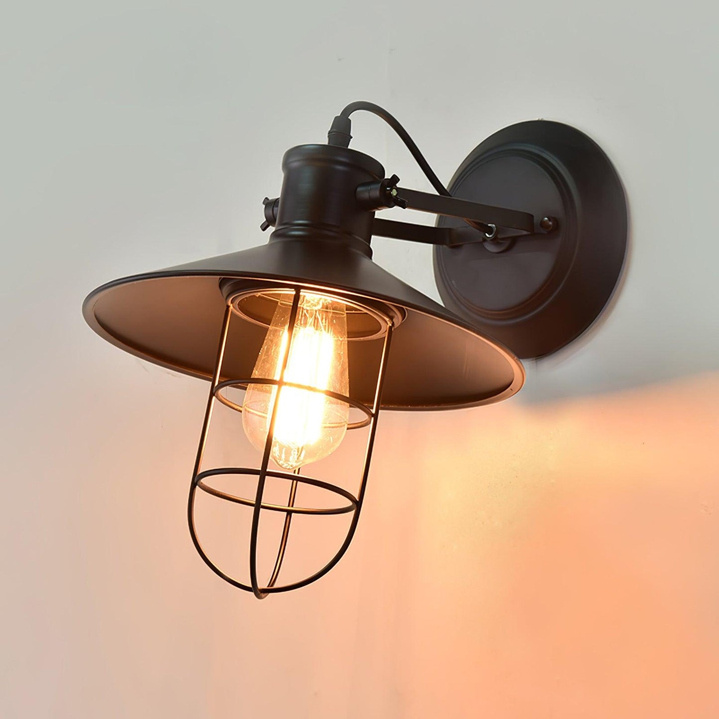 Harbour Industrial Lamp bracket Wall Light