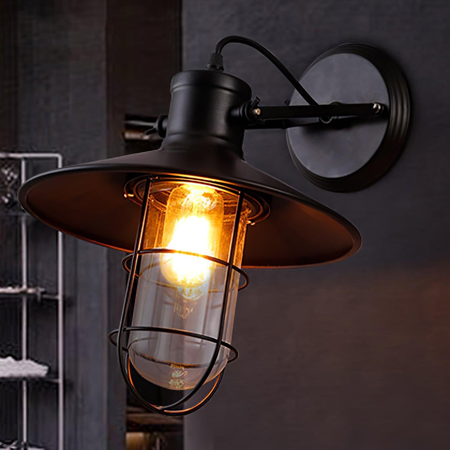 Harbour Industrial Lamp bracket Wall Light