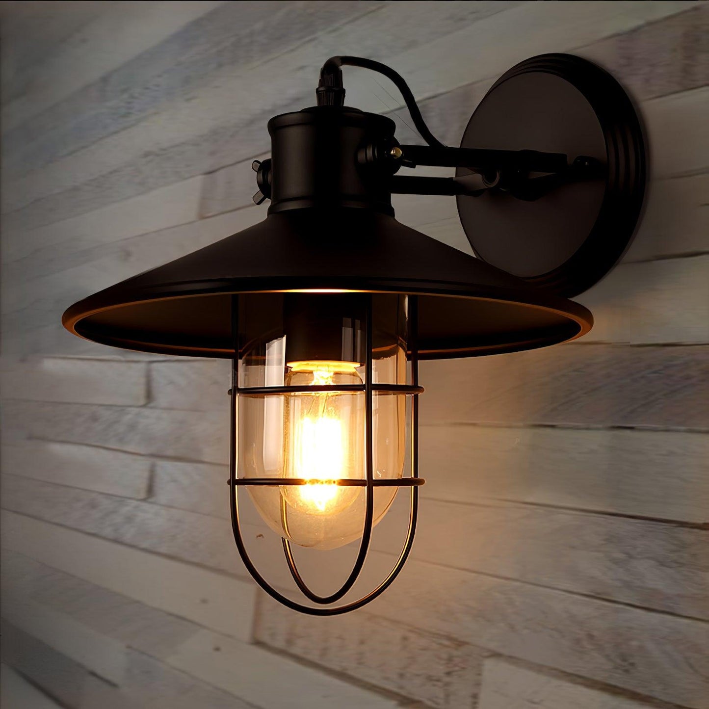 Harbour Industrial Lamp bracket Wall Light