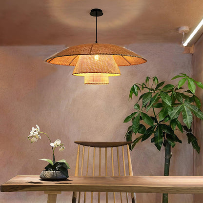 Hat Weave Rattan Drop light Pendant Lamp