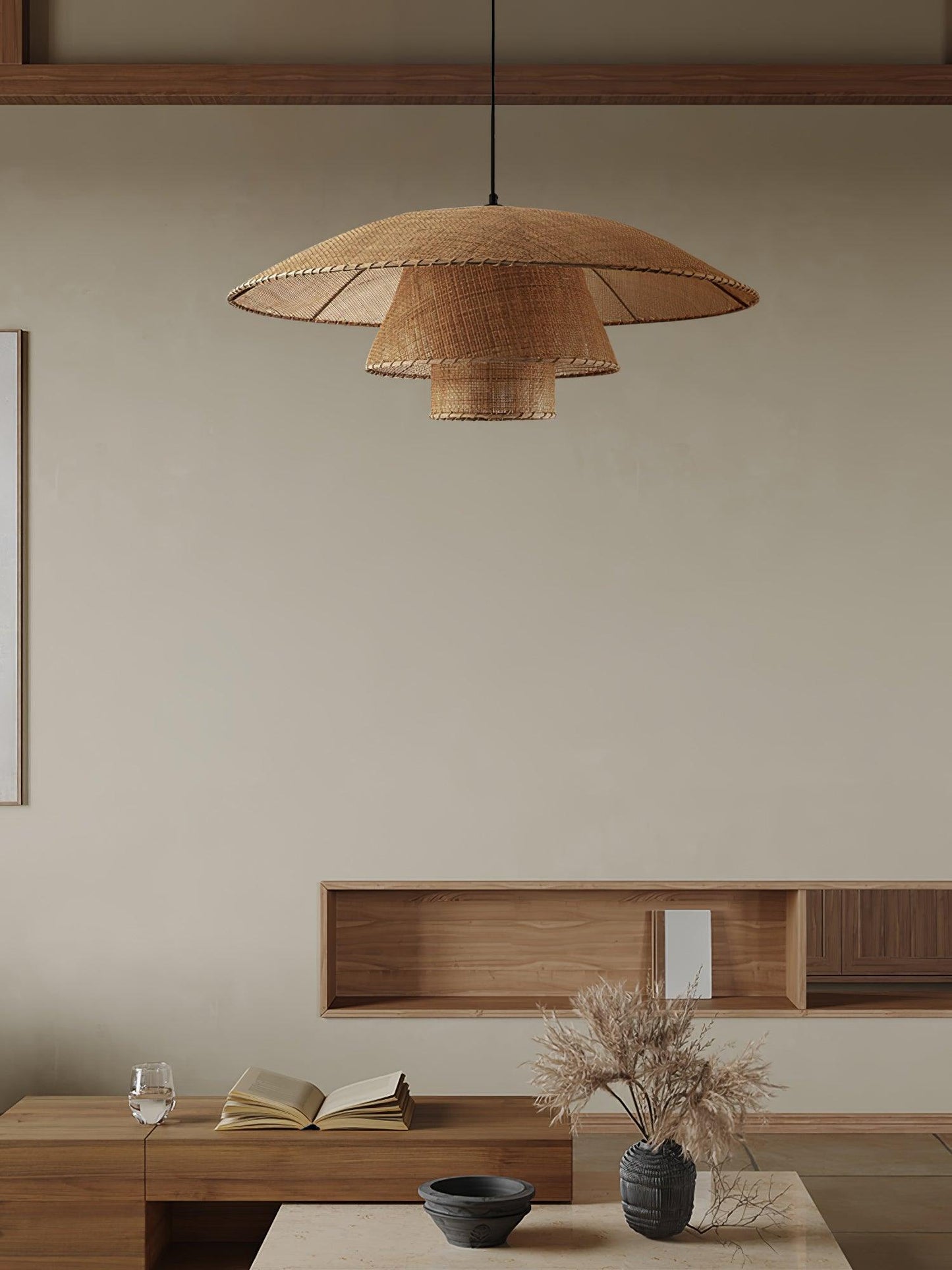 Hat Weave Rattan Drop light Pendant Lamp