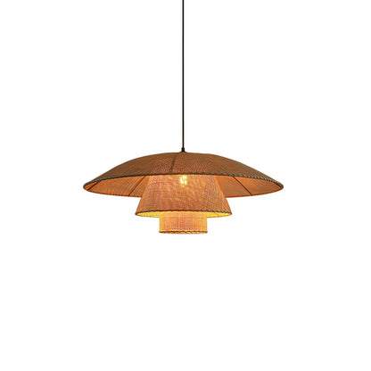 Hat Weave Rattan Drop light Pendant Lamp