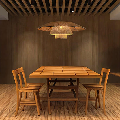 Hat Weave Rattan Drop light Pendant Lamp