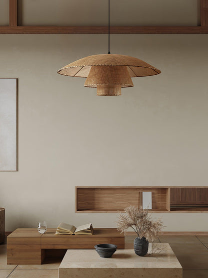 Hat Weave Rattan Drop light Pendant Lamp