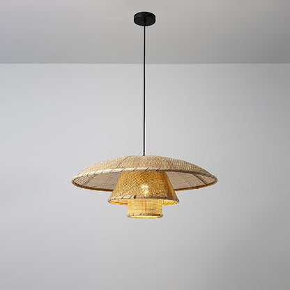 Hat Weave Rattan Drop light Pendant Lamp