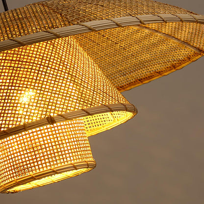 Hat Weave Rattan Drop light Pendant Lamp