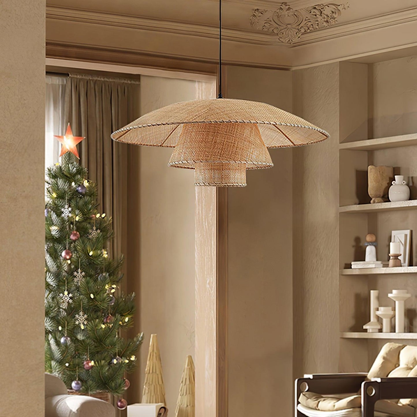 Hat Weave Rattan Drop light Pendant Lamp