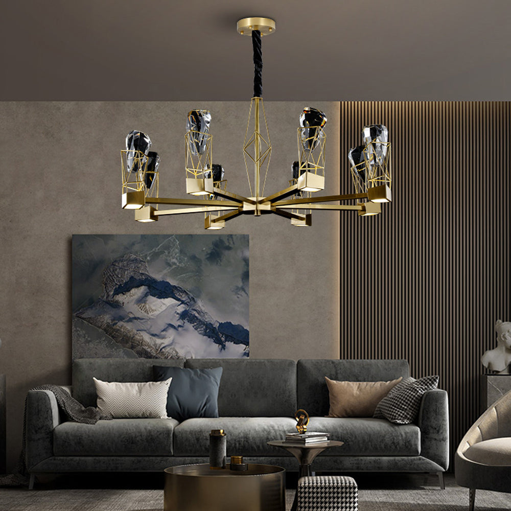 8-Light Modern Crystal Chandelier