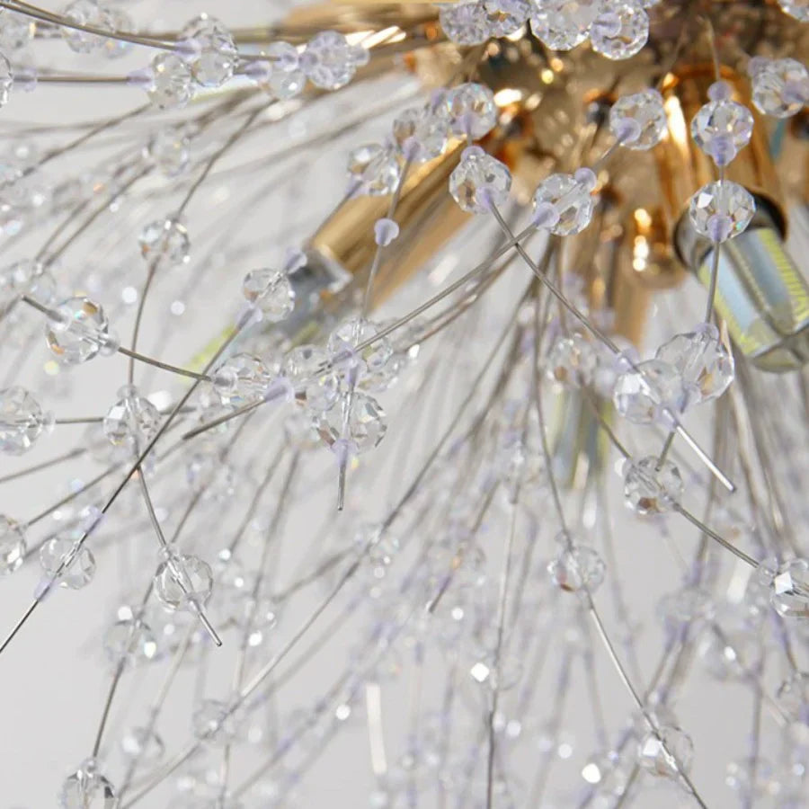 30" Crystal Dandelion Ceiling Light