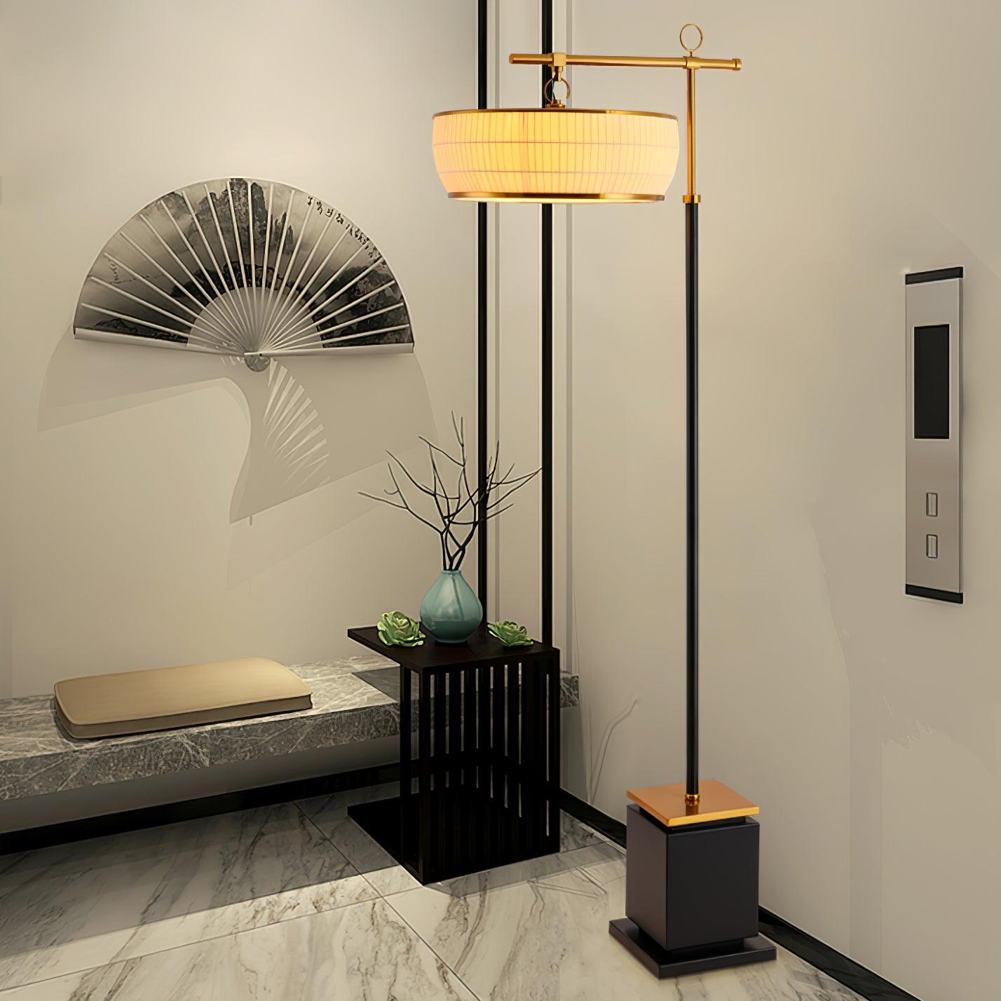 Hejun Fabric Free-standing Lamp Floor Lamp