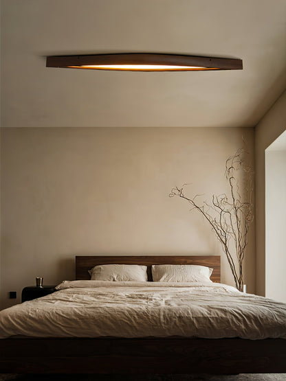 Horizon Linear Wood Flush mount light Ceiling Lamp