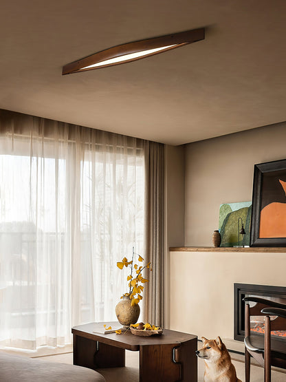 Horizon Linear Wood Flush mount light Ceiling Lamp