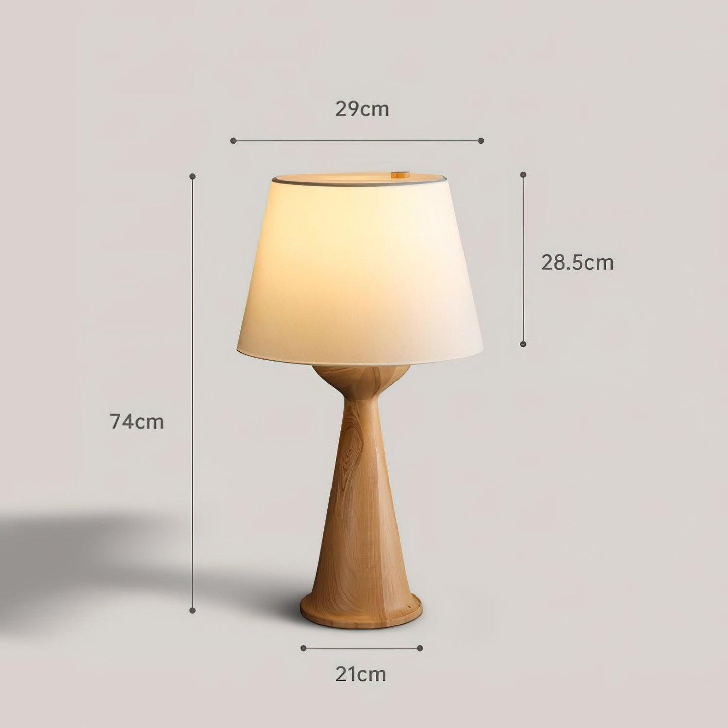 Hourglass Wood Task lamp Table Lamp