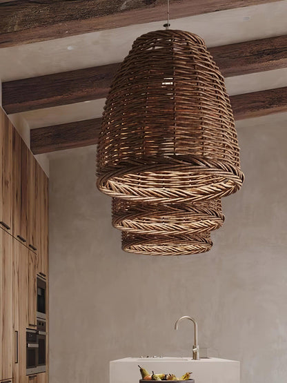 Hues Wicker Hanging light Pendant Lamp