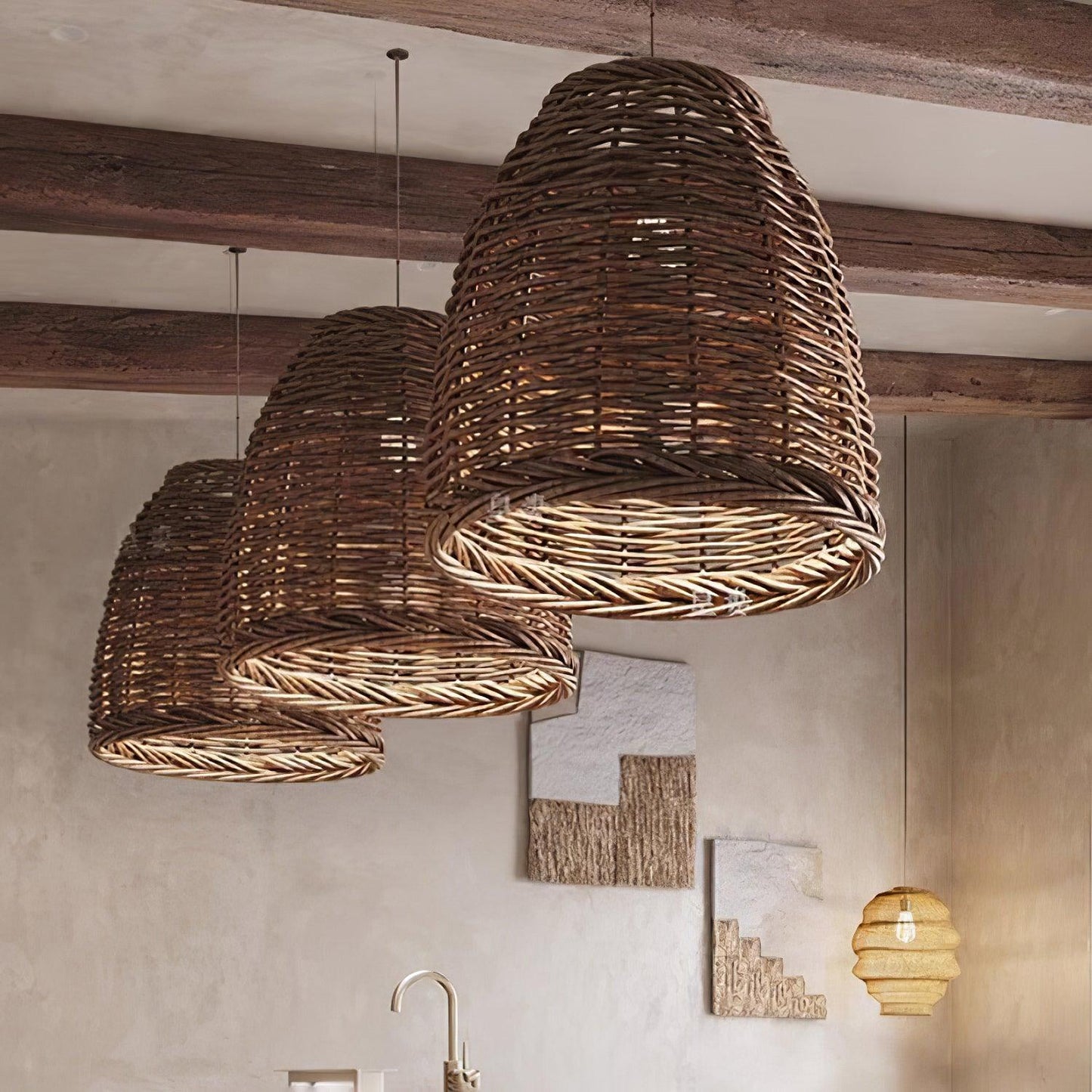 Hues Wicker Hanging light Pendant Lamp