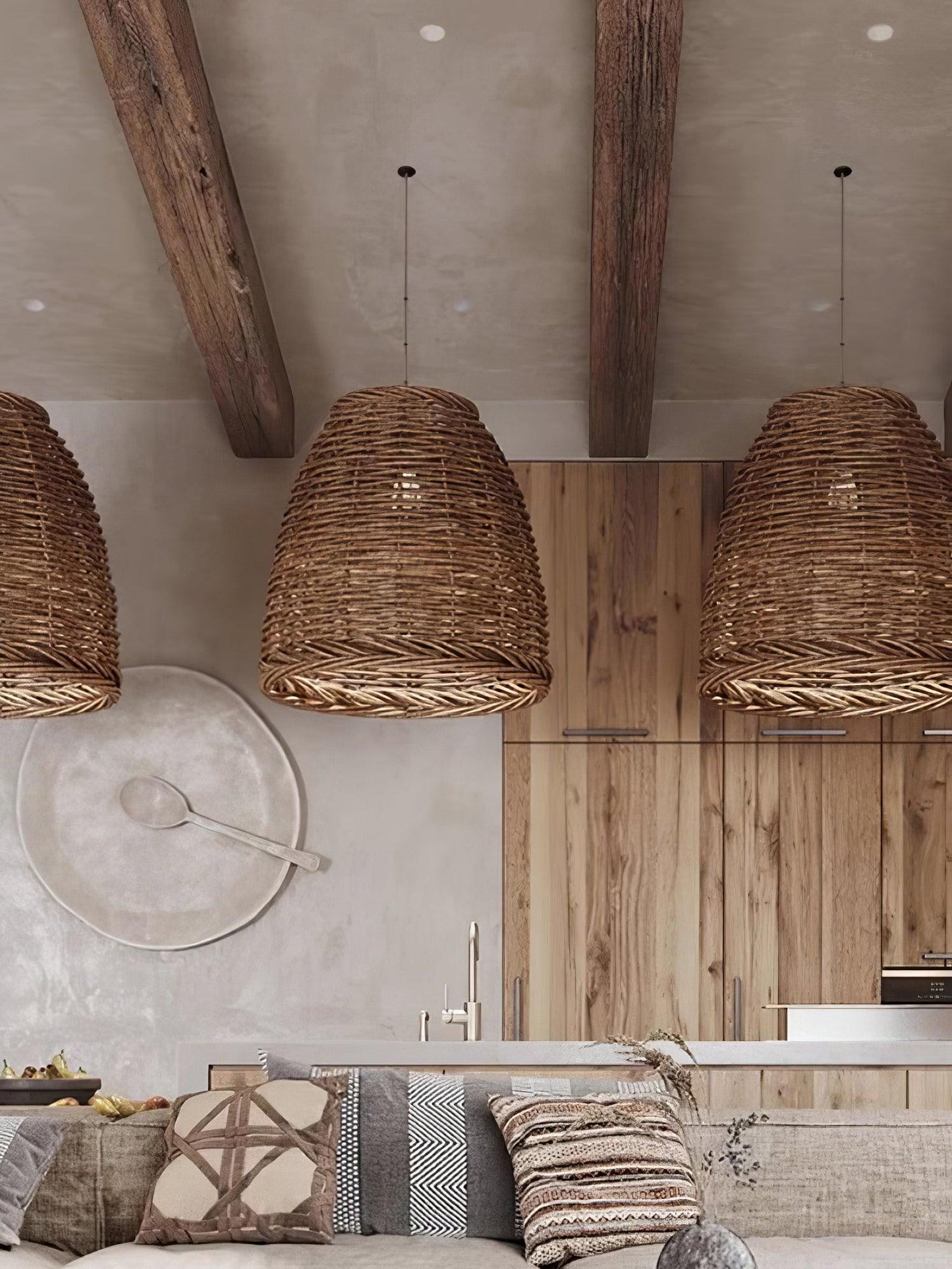 Hues Wicker Hanging light Pendant Lamp