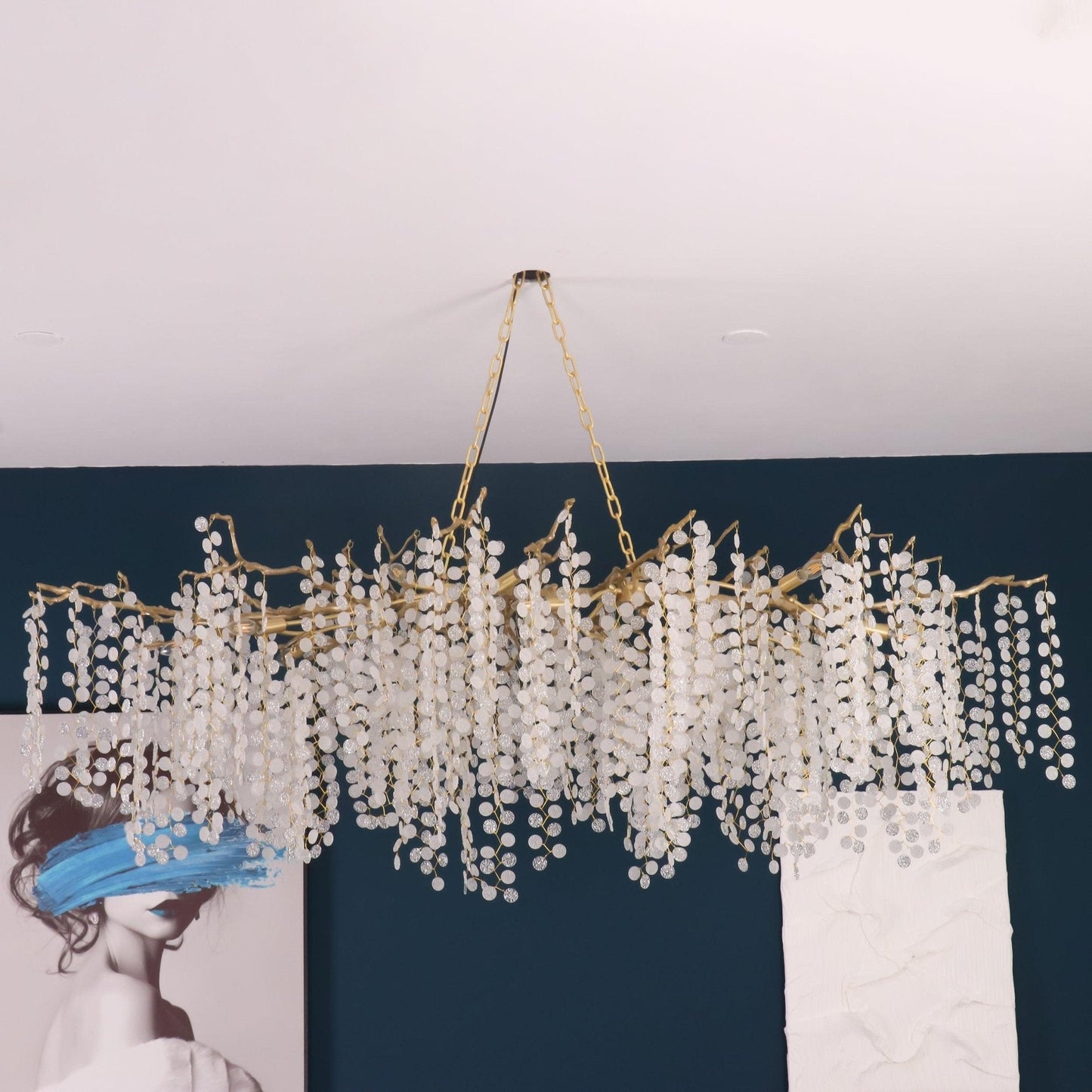 Shiro Noda Crystal Pendant light Chandelier