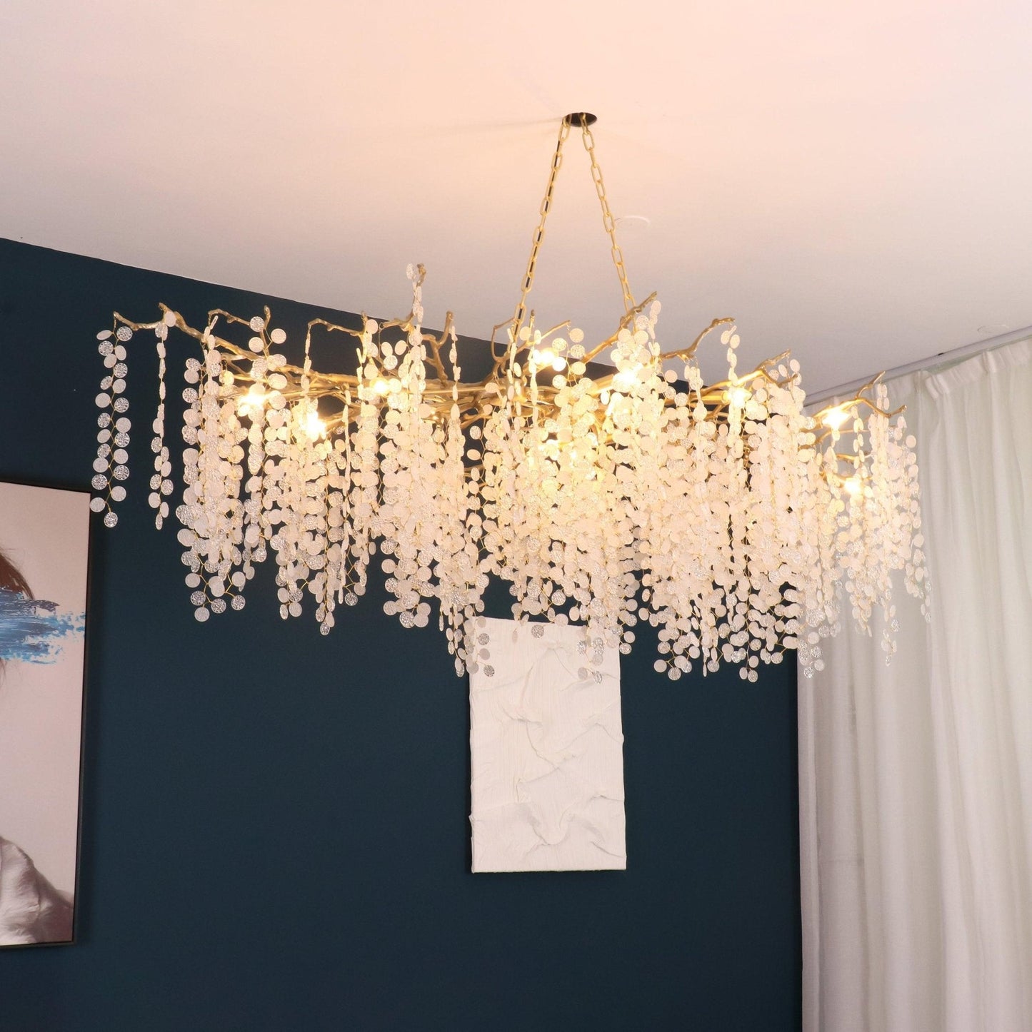 Shiro Noda Crystal Pendant light Chandelier