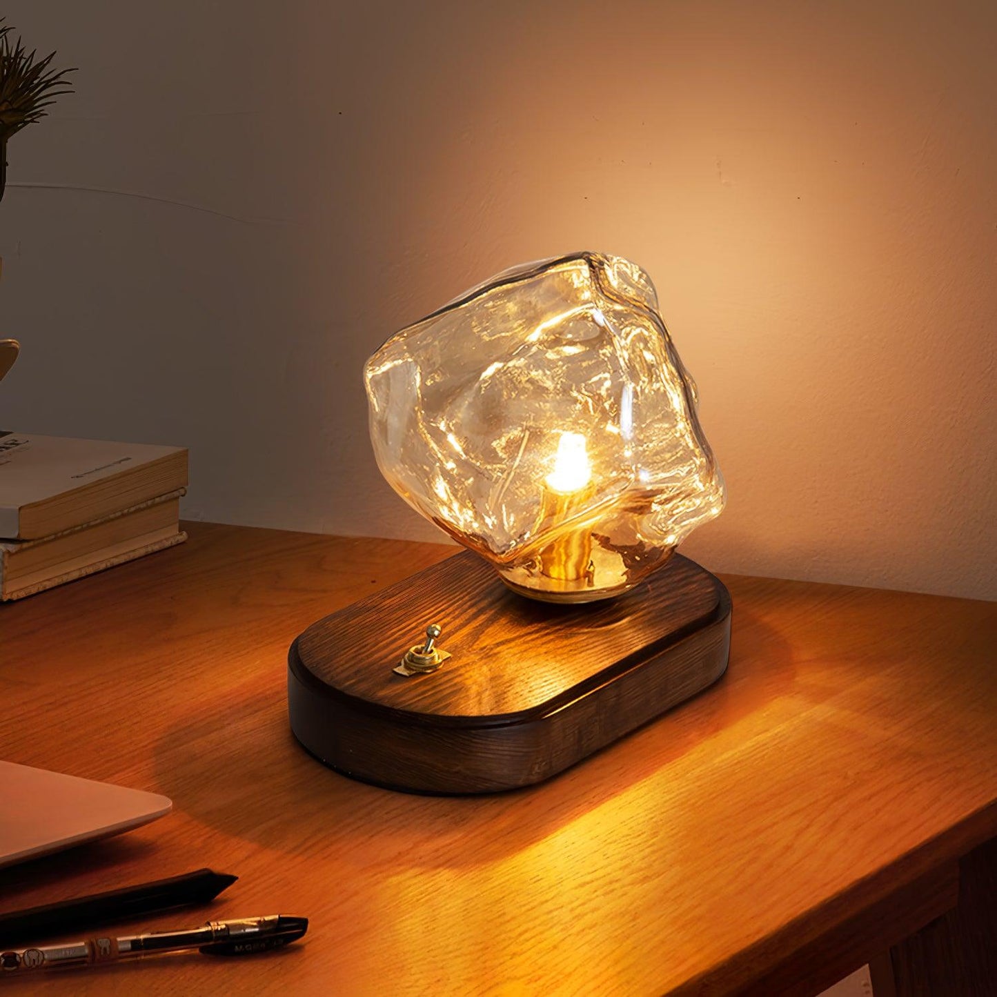 Ice Stone Glass Reading light Table Lamp