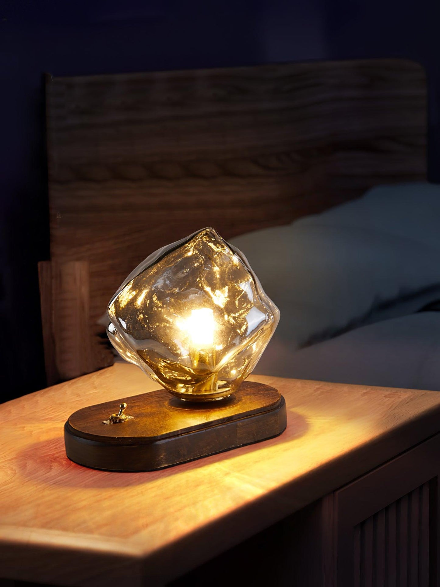 Ice Stone Glass Reading light Table Lamp