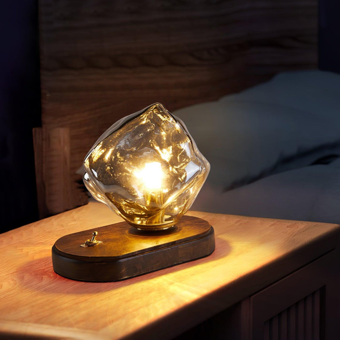 Ice Stone Glass Reading light Table Lamp