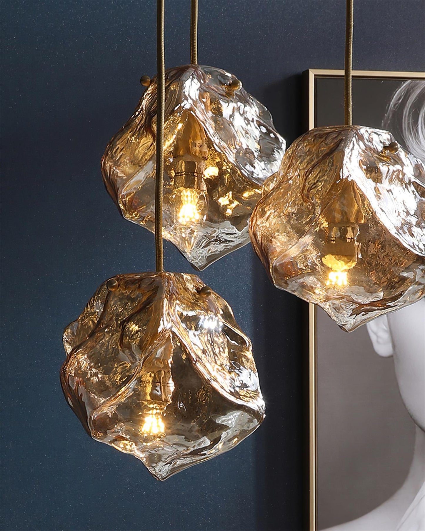 Illyria Ice Glass Drop light Pendant Lamp