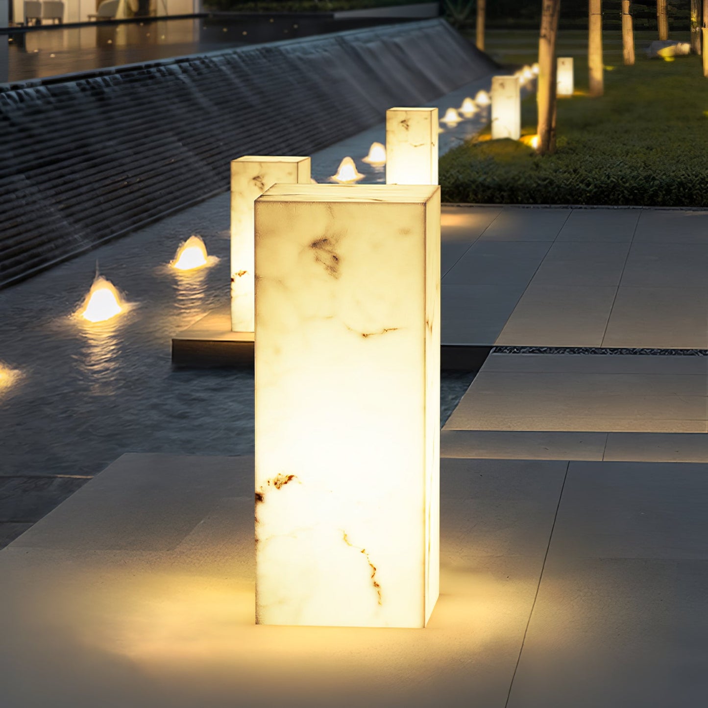 Imitation Marble Cube Landscape light Outdoor Light