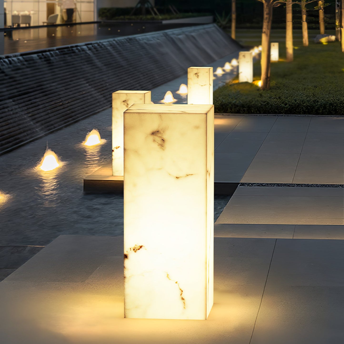 Imitation Marble Cube Landscape light Outdoor Light