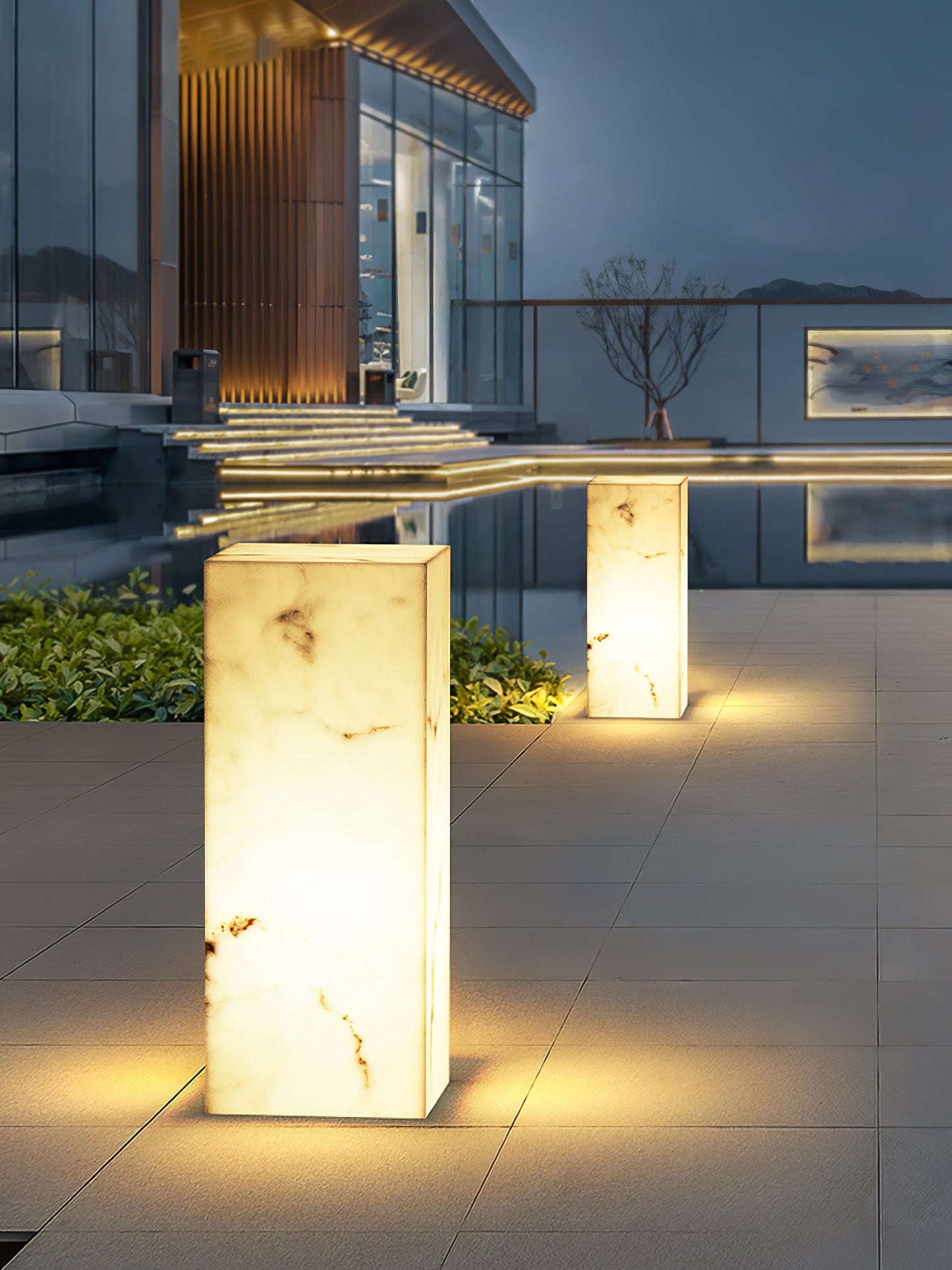 Imitation Marble Cube Landscape light Outdoor Light