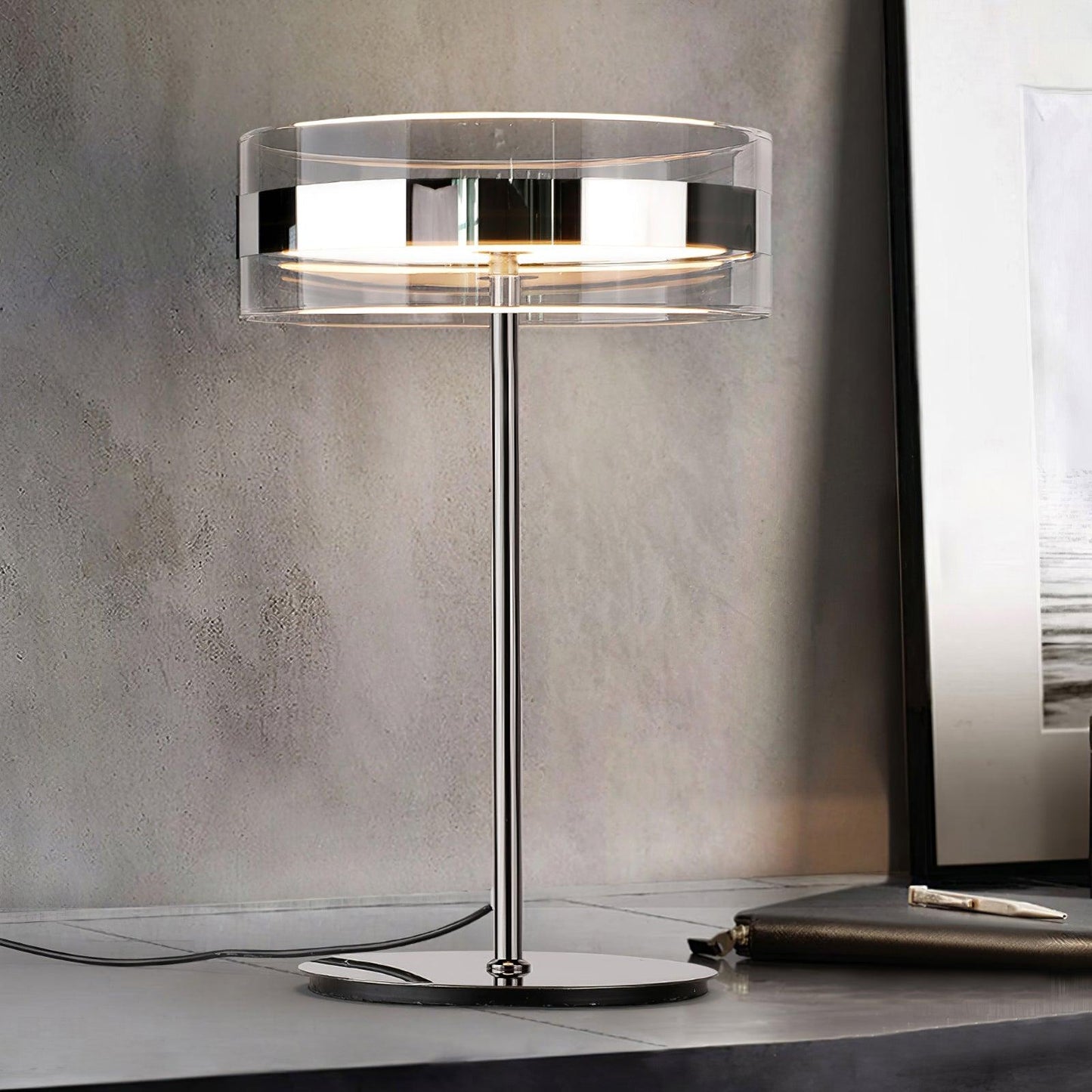 Impex Florina Chrome Desk lamp Table Lamp