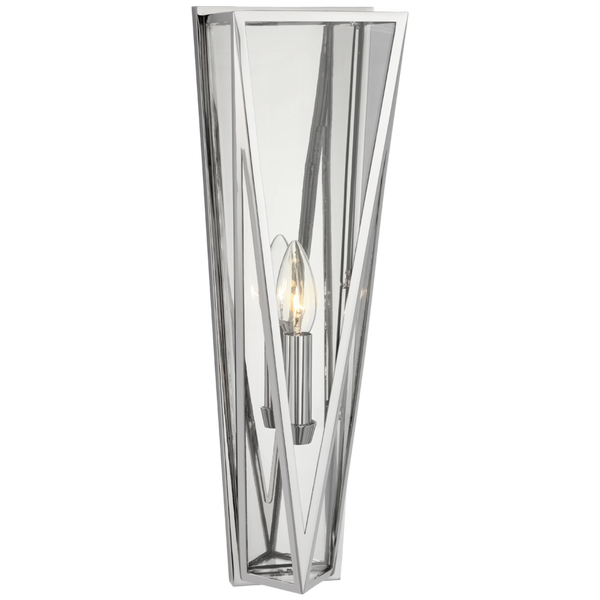 Medium Wall Sconce, 1-Light, Polished Nickel, 17.75"H (JN 2240PN-CG CX14Y)