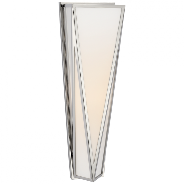 Medium Wall Sconce, 1-Light, Polished Nickel, 17.75"H (JN 2240PN-WG CX14Z)