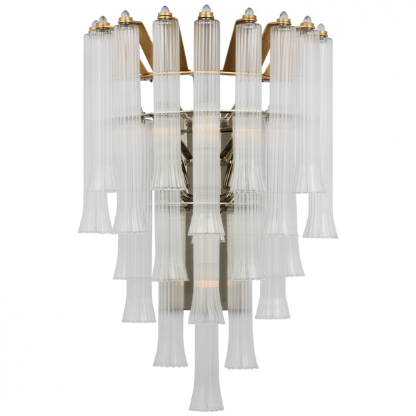 Large Waterfall Wall Sconce, 4-Light, Gild, 22"H (JN 2250G-CG CX12R)