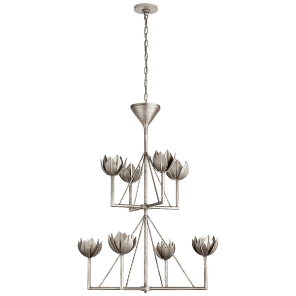 Chandelier, 8-Light, Burnished Silver Leaf, 35.5"W (JN 5005BSL CLY23)